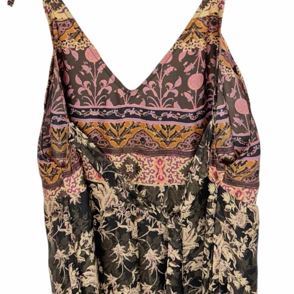 Free People Wide Leg Jumpsuit Brown Multicolor - Picture 9 of 13